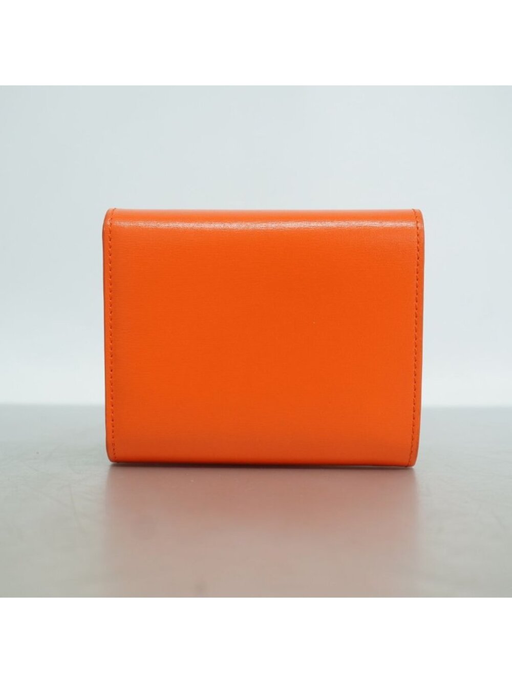 Celine Trifold Wallet Triomphe Leather Orange Gold - Picture 7 of 7